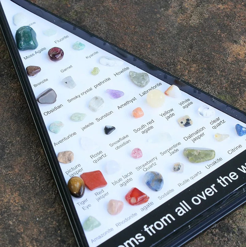 36pcs Quartz Crystal Chakra Healing Stones Hexagonal Meditation Set – NEW