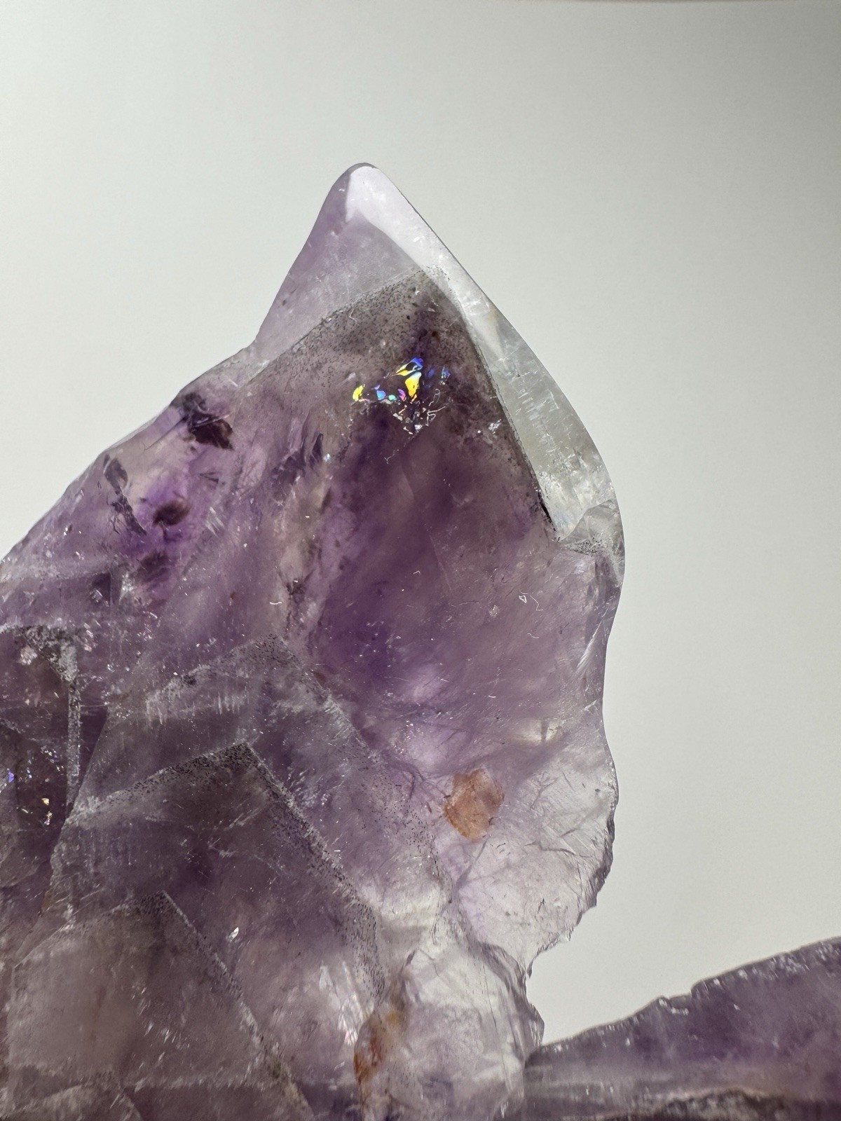 Boreal Amethyst Auralite 23 Crystal – Vertical Cut Polished Face