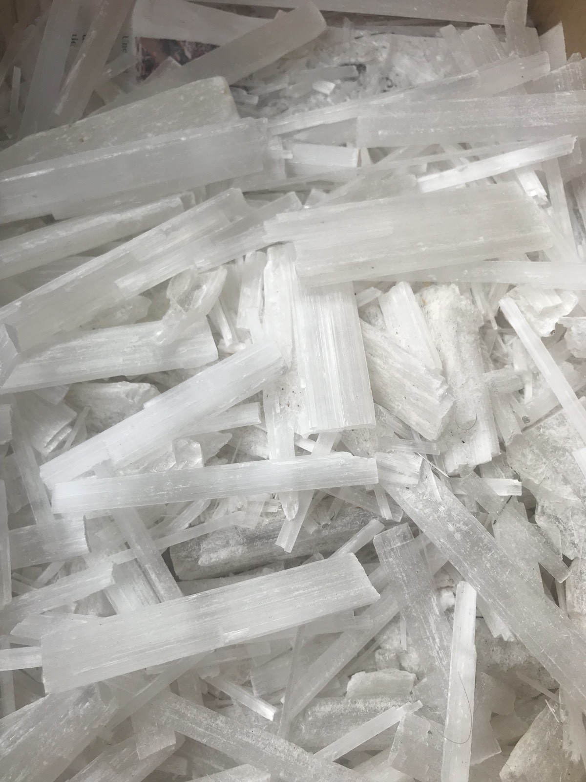 50g Selenite Raw Shards + Dust Quartz-Gemstone Chakra Crystal Wand UK Quick Post