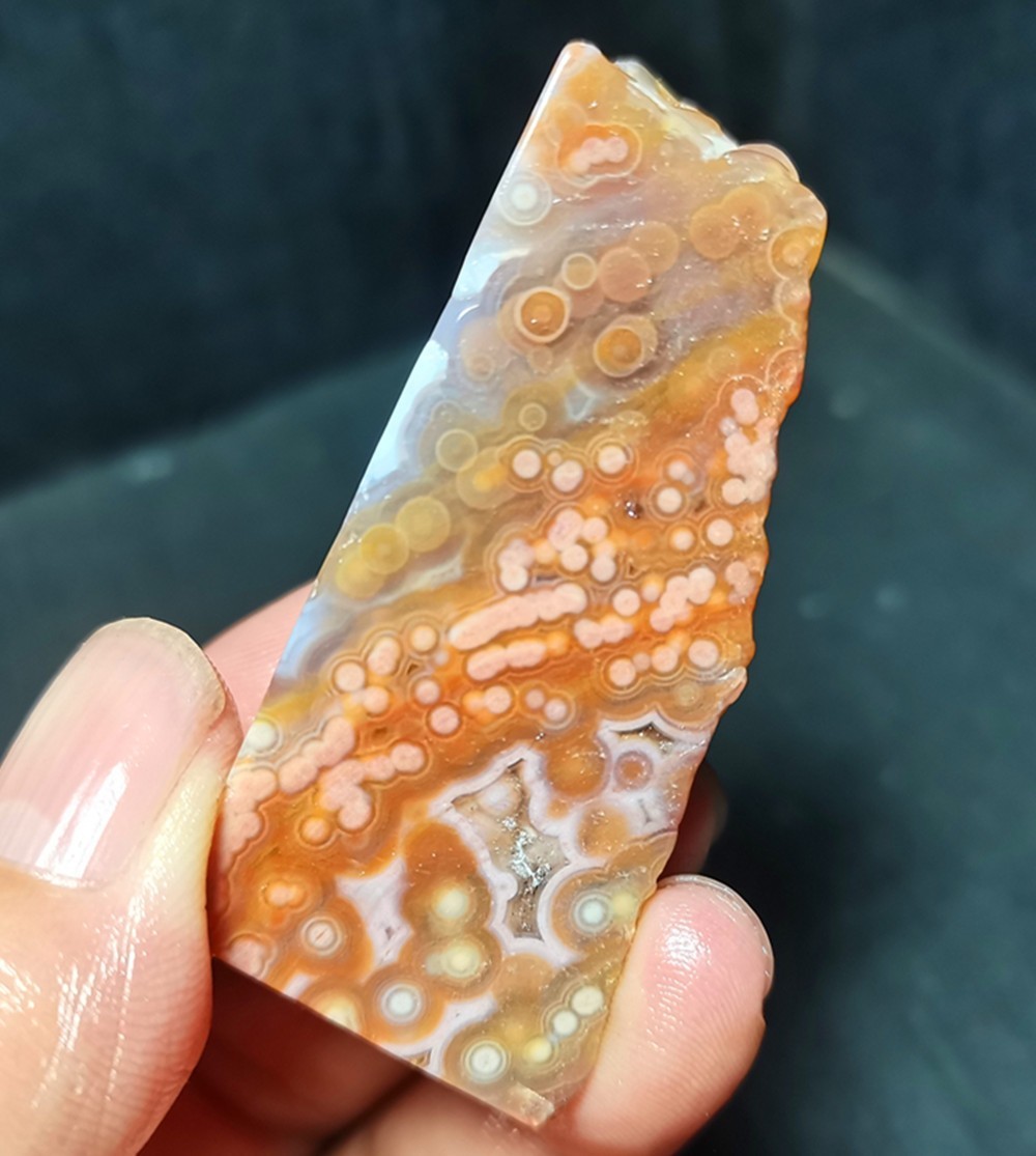 Rare 39.2G Natural Orbicular Ocean Jasper 8th Vein Rough Healing A133