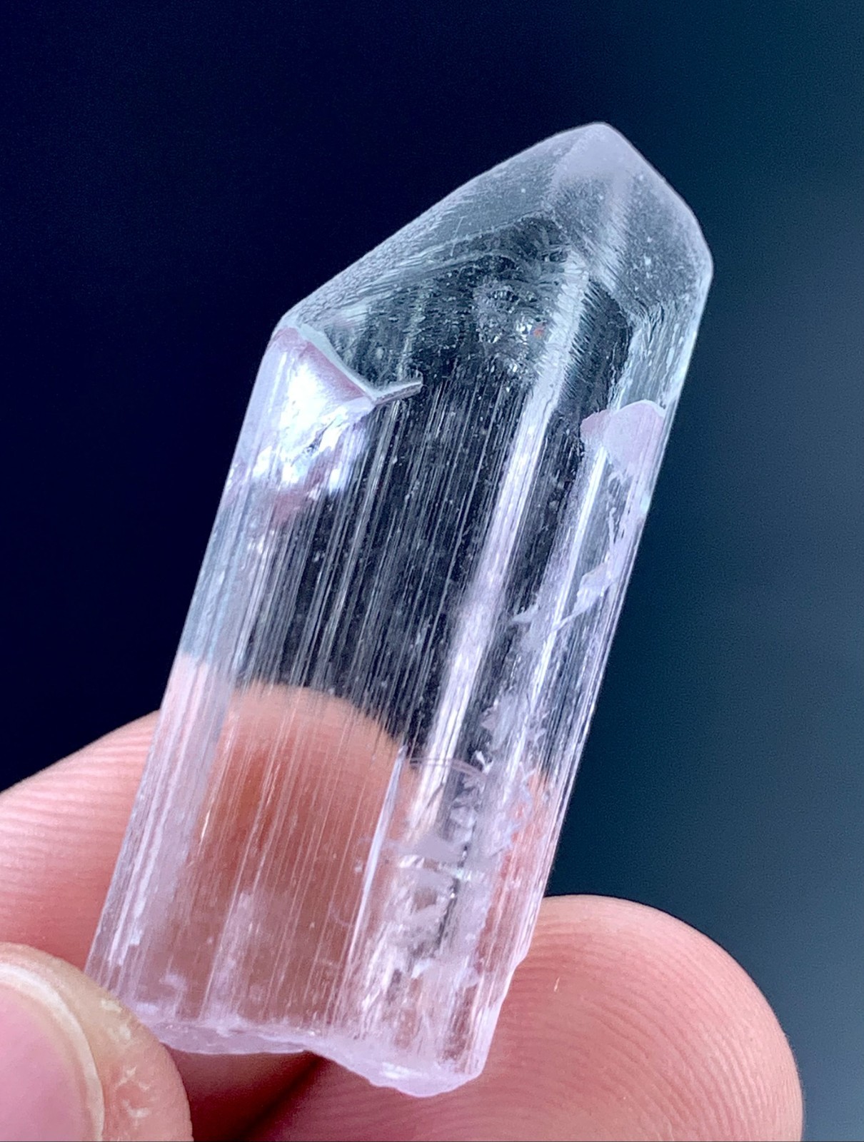 52 Carat Natural Pink Kunzite Crystal From Afghanistan