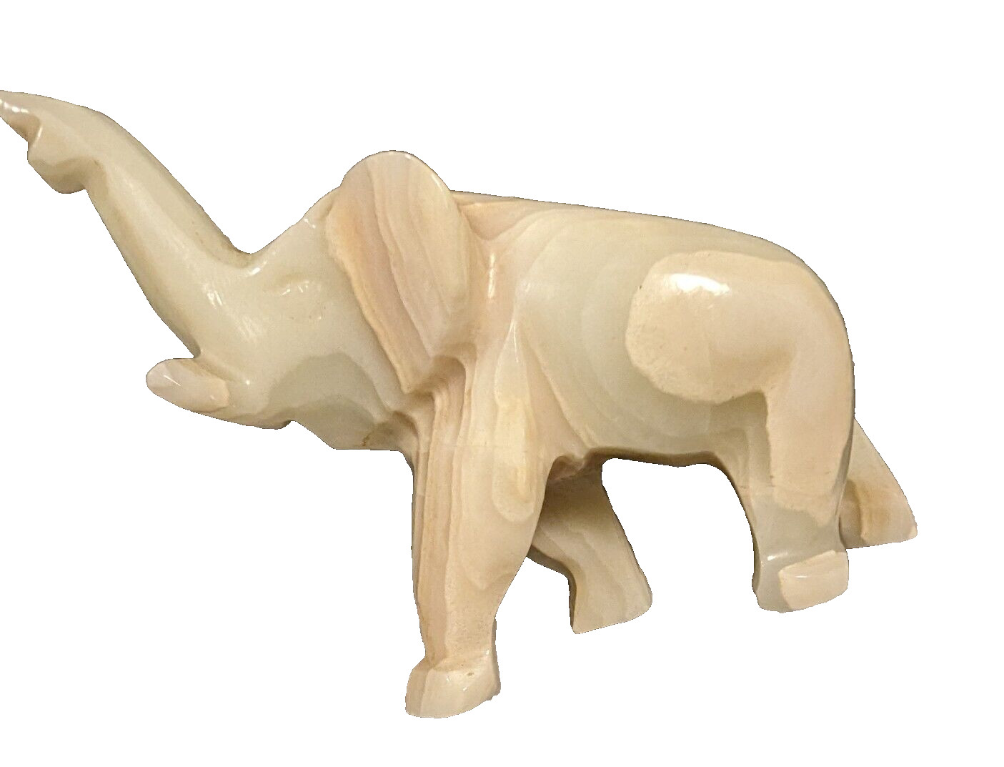 Elephant Animal Agate Carving 4″ Pre-owned New Condition Crystal Home Decor
