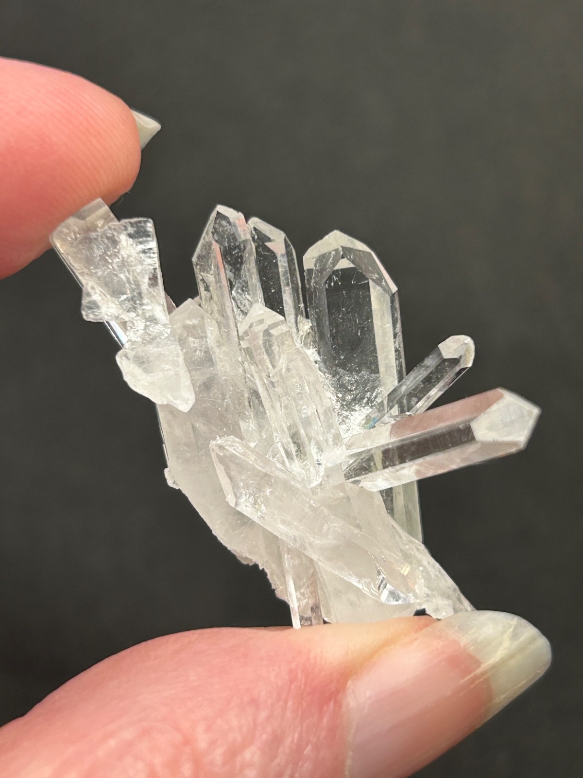 Natural Quartz Crystal Cluster from Pakistan 7.3g • Spray Formation #20