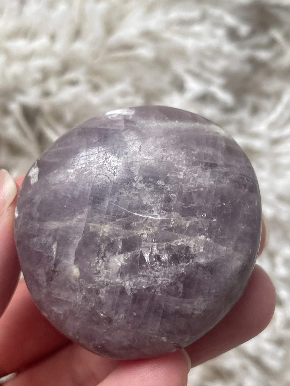 Purple Anhydrite Palmstone, Small – Spiritual Insight & Inner Peace (AP)
