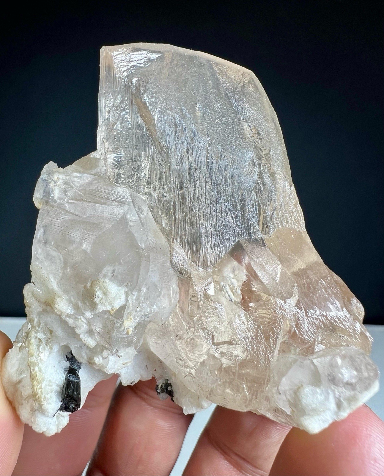 155 Gram Terminated Eye Clean Topaz Etched Topaz Huge Crystal From Skardu @PAK