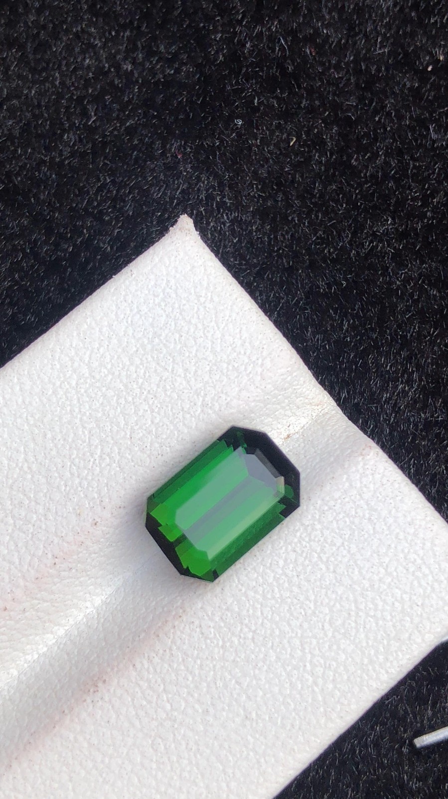 3.65Ct Natural Green Tourmaline Emerald Cut Loupe Clean Loose Gemstone Jewelry