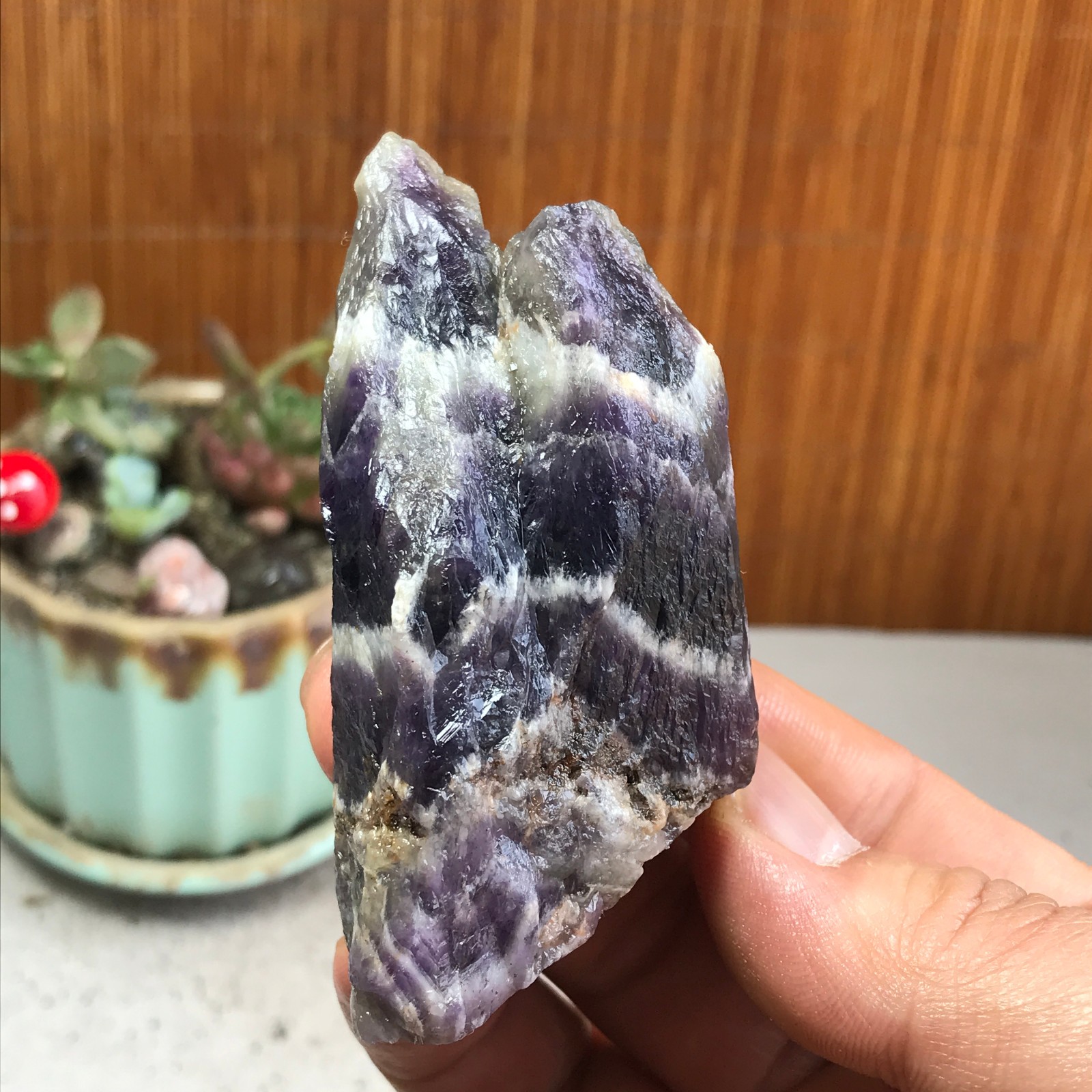 78-40-26mm Natural Dreamy amethyst Crystal gemstone Rough Mineral Specimen A4776