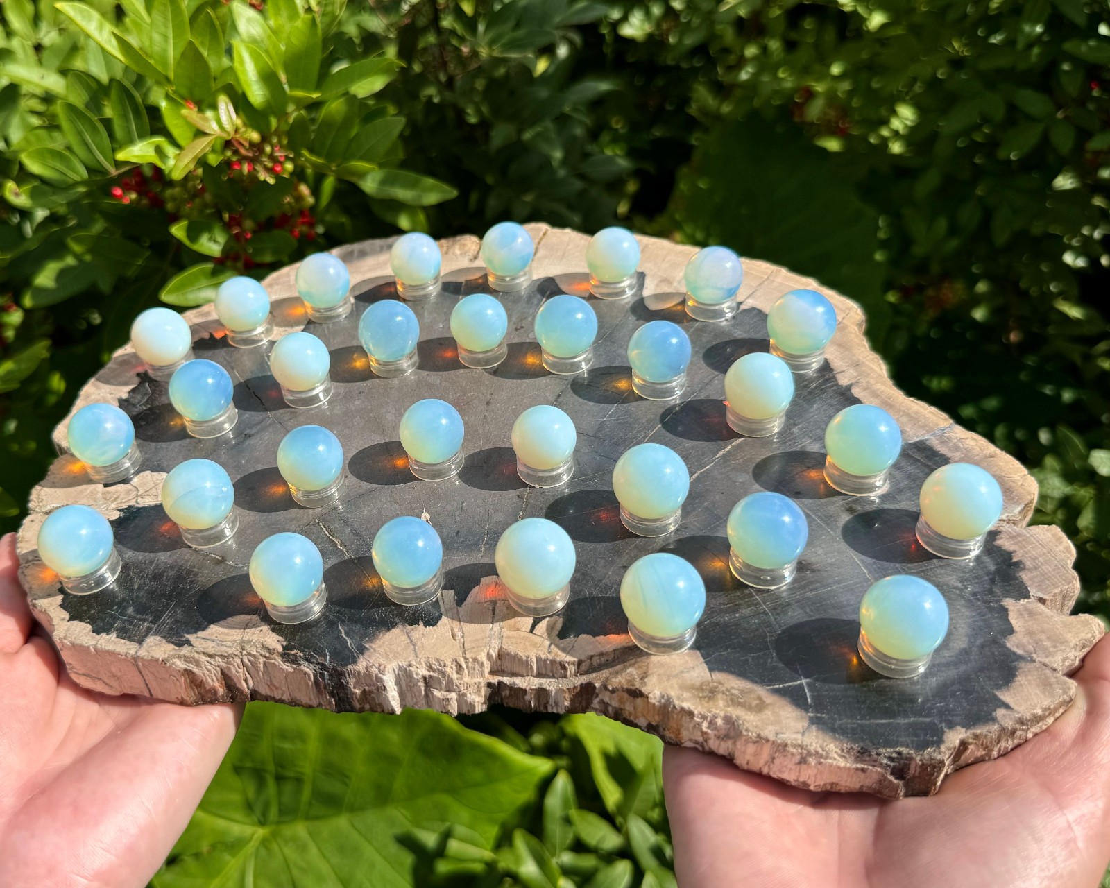 Opalite Crystal Sphere with Stand, 1.18″ (30mm) ‘A’ Grade Polished Opalite Ball