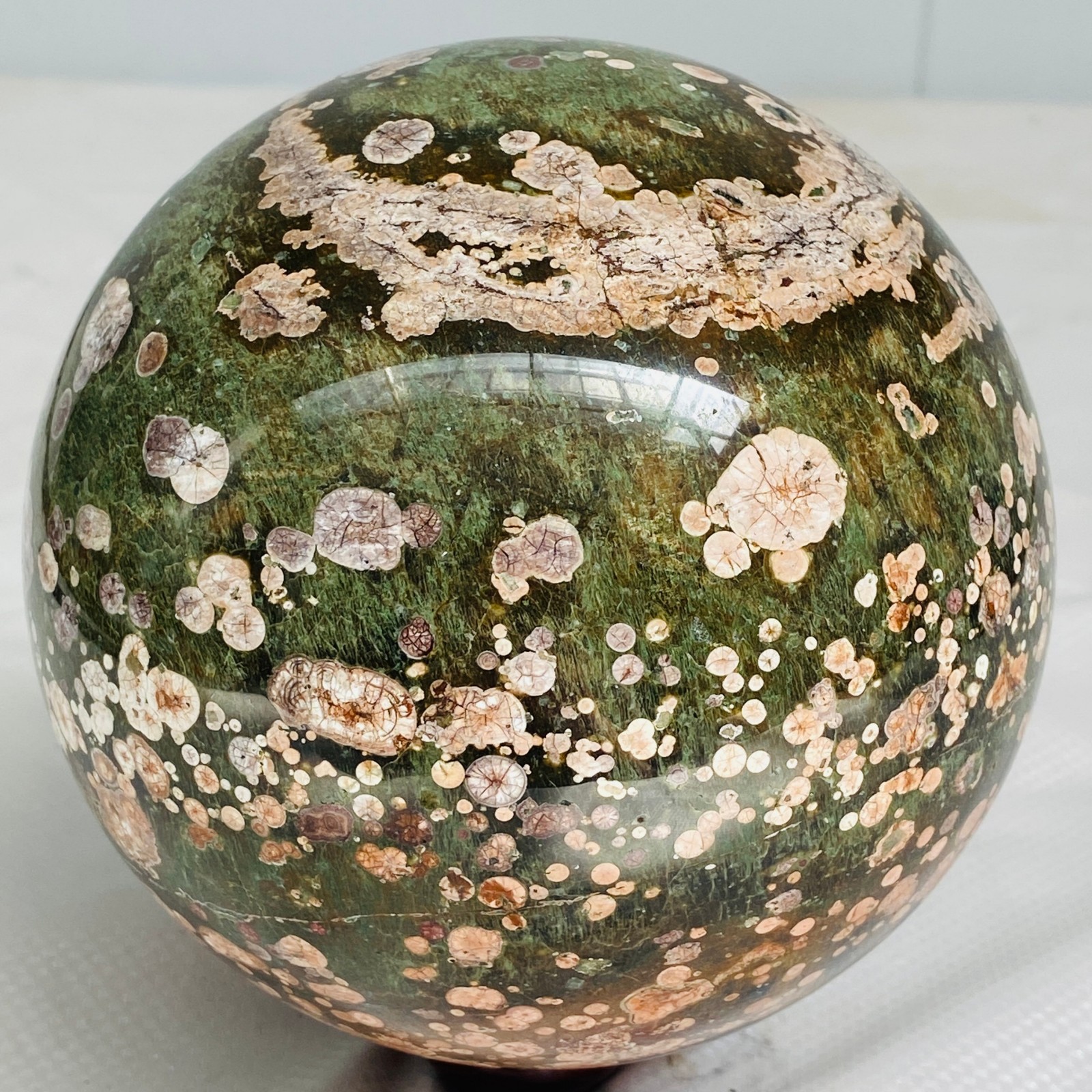 Natural Polished Pink cherry blossom agate BALL Madagascar 3160G ( 6.96LB )
