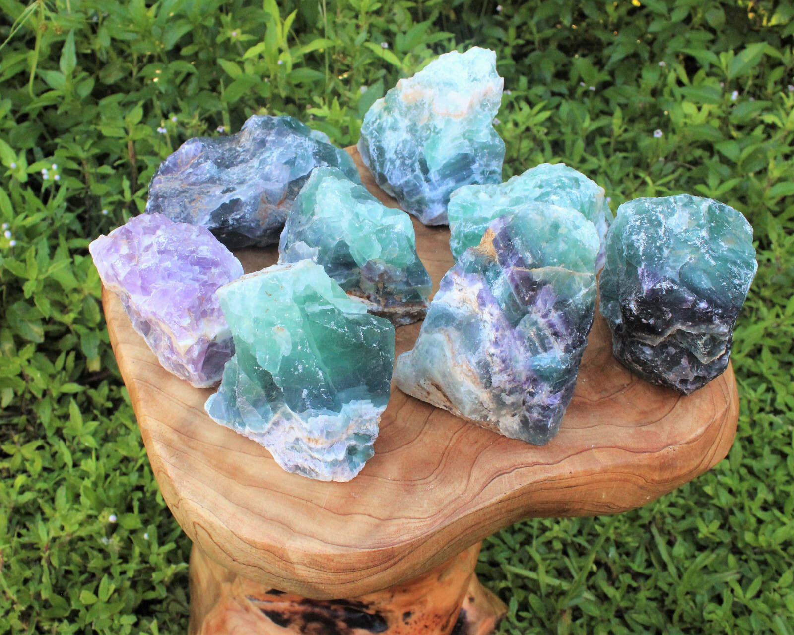 JUMBO Rough Natural Rainbow Fluorite Chunks – Huge Raw Rainbow Fluorite Crystals