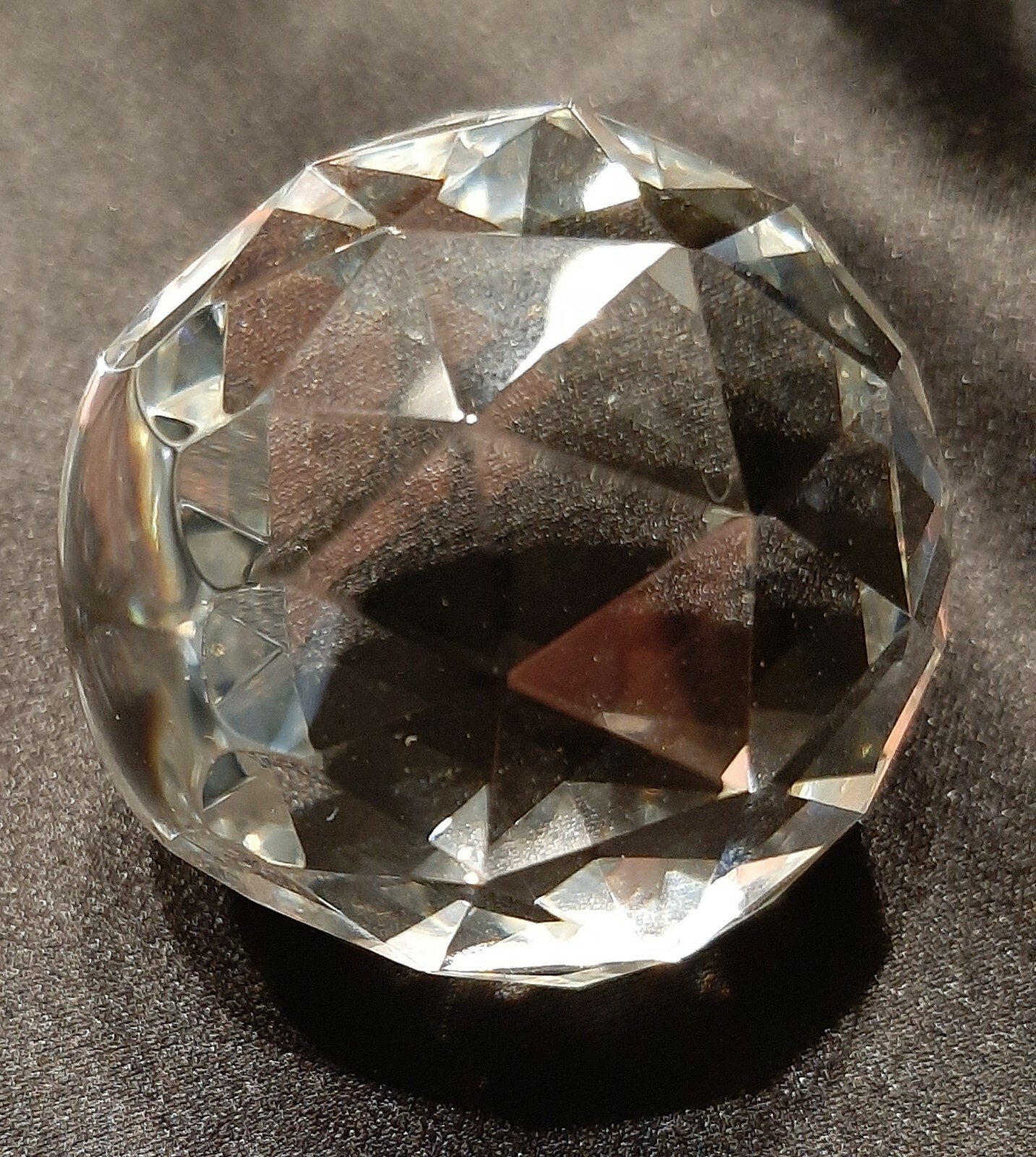 80mm Clear Cut Crystal Ball K9 Faceted Gazing Ball Sun Catcher from US