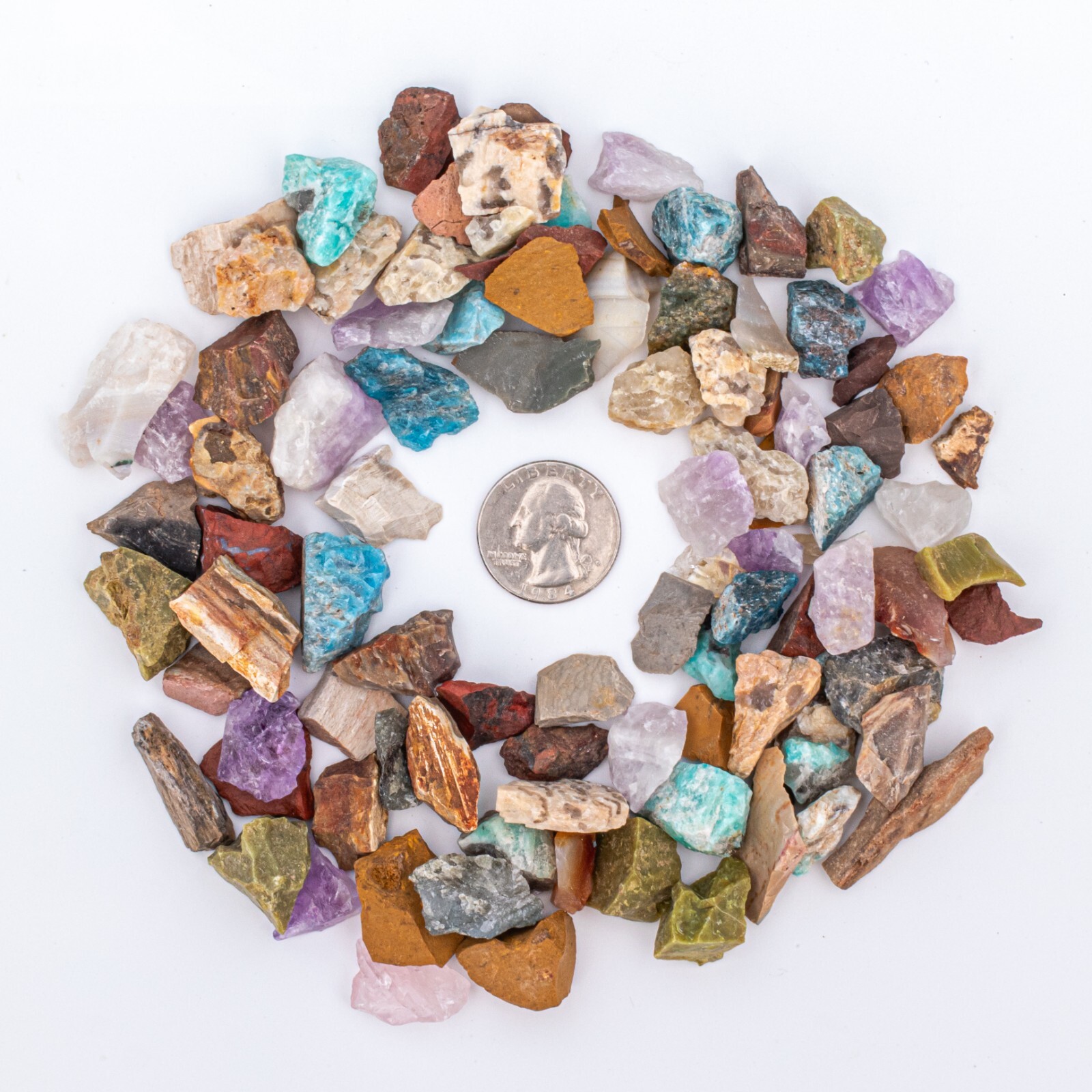 1/2 lb Small Crafters Collection Rough Mix Gem Crystals Natural Jewelry Making