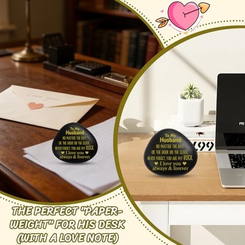 Engraved Stone Gift for Him – Romantic Valentine’s Day, Anniversary, Birthday Gi