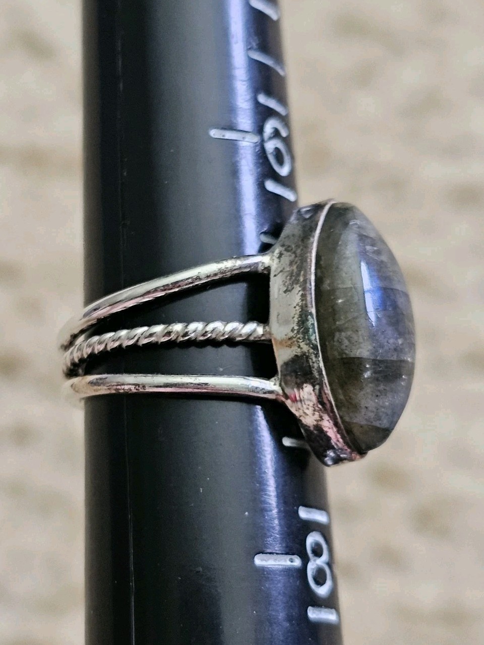 Sterling Silver Labradorite Ring, Size 7, Crystals & Stones, Mineral Specimen