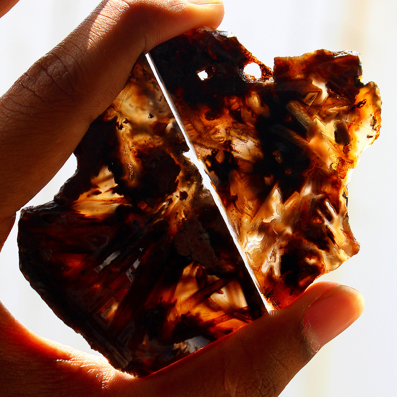 2 Pcs Natural Turkish Agate Stick Agate Raw Crystal Slice Druzy Mineral Specimen