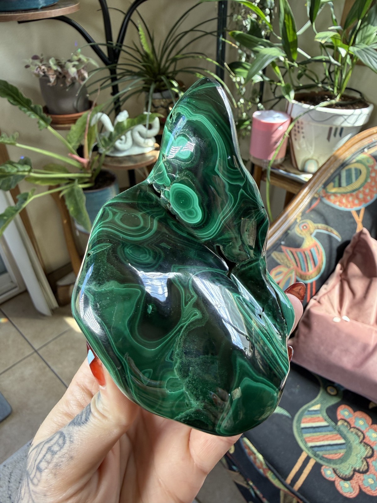 Polished Malachite Freeform – Congo – 1.42 lbs