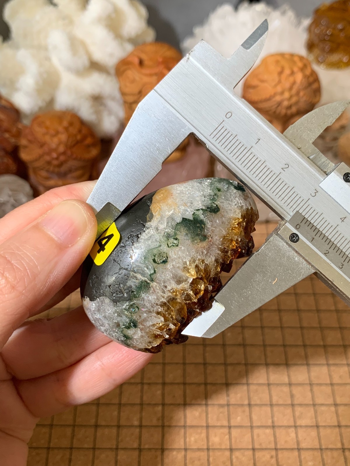 Small Natural Citrine Geode Quartz Crystal Cluster – Egg Shape 76 Grams (#034)