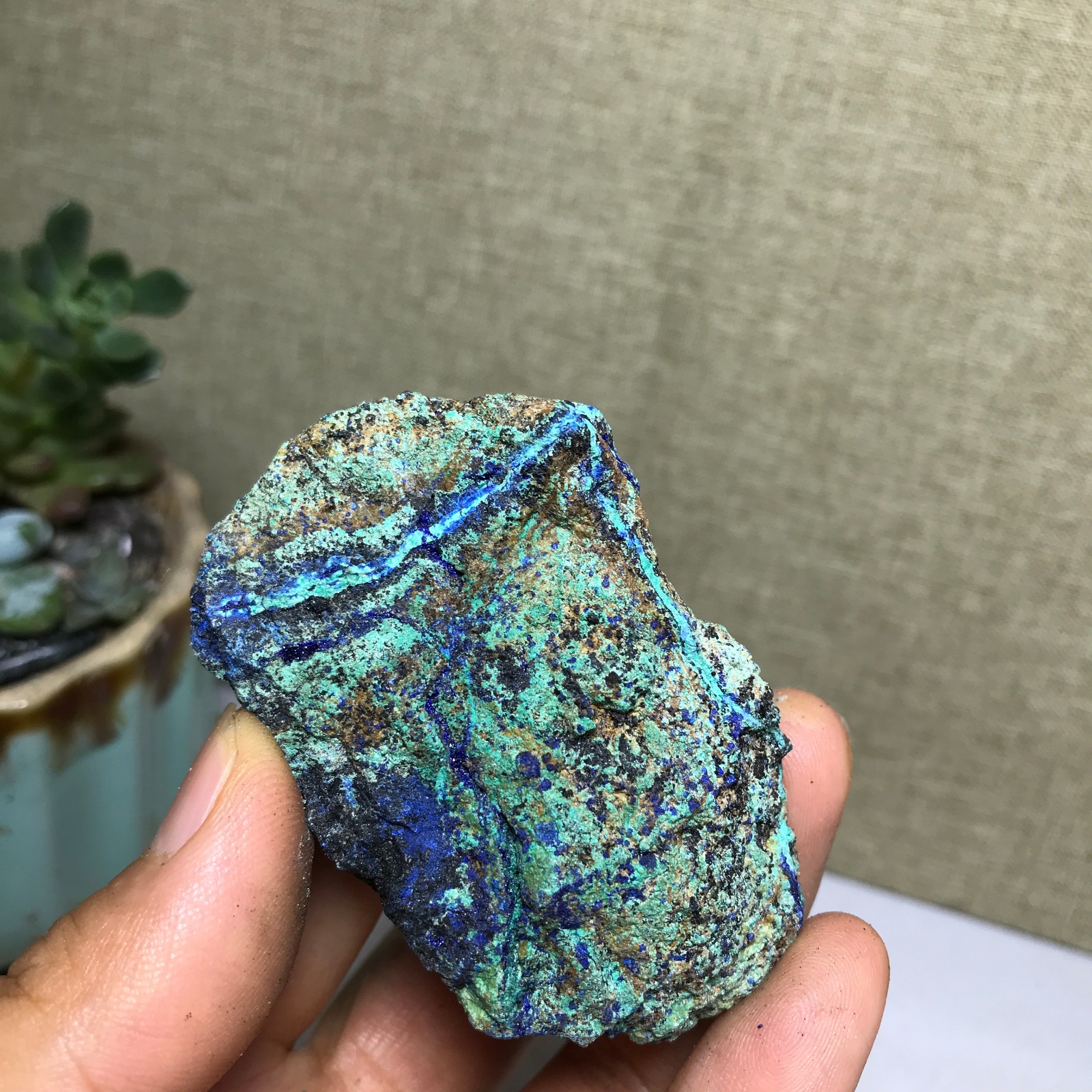 69g Natural Azurite Malachite gemstone Rough original Crystal Specimen A5183