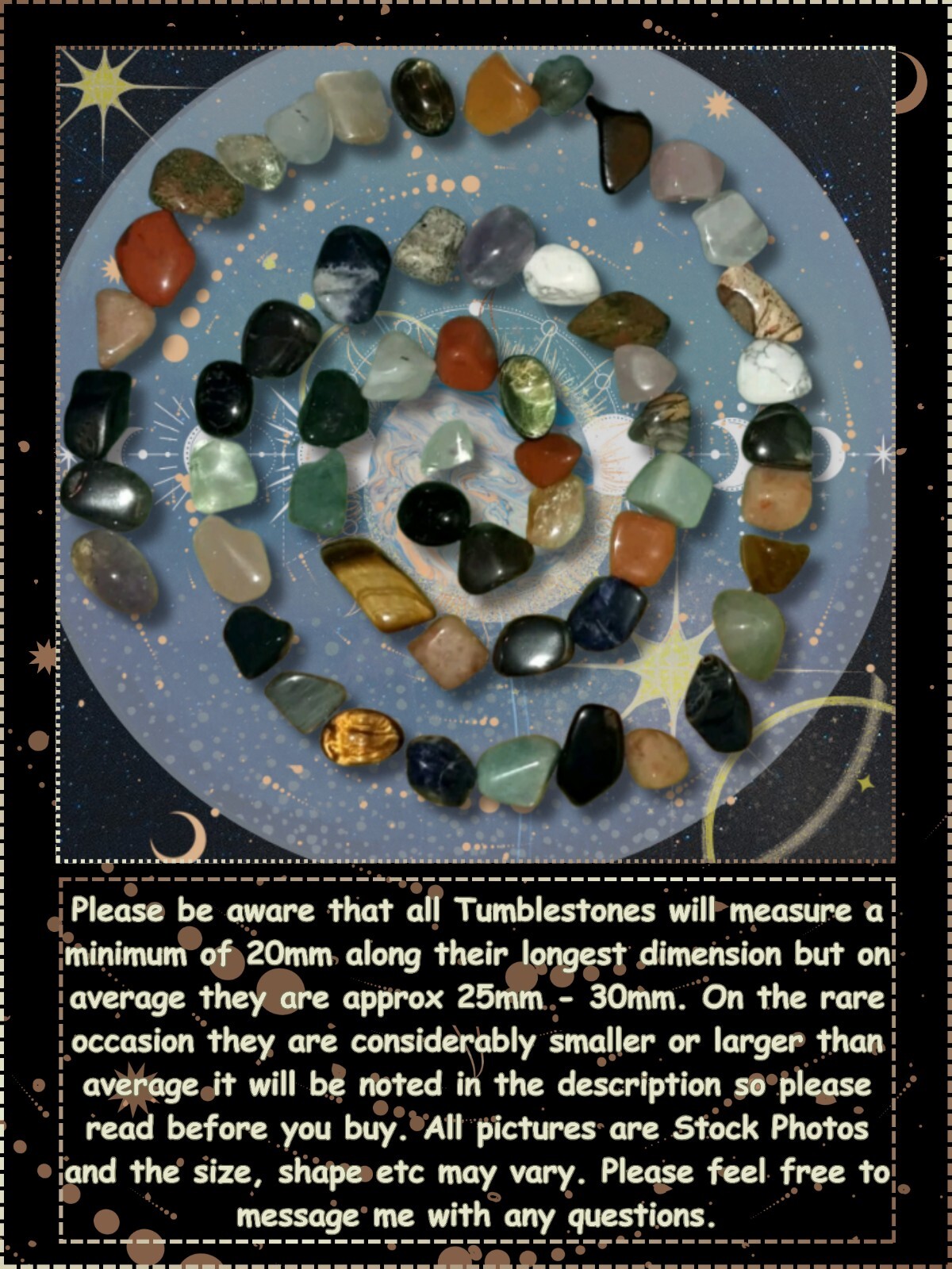Large Tumble Stones Average 25mm + (min 20mm) Crystal Healing Reiki Chakra