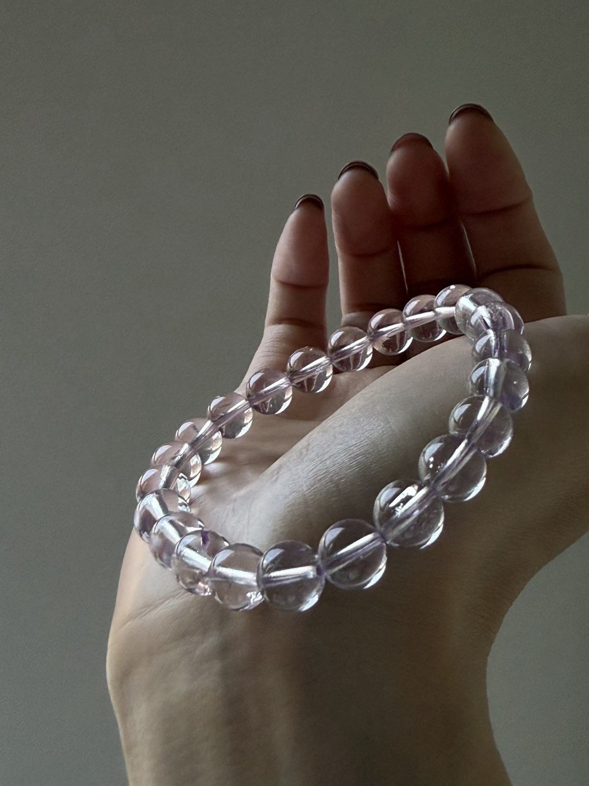 Pastel Light Lavender Purple Bolivia Amethyst Bracelet