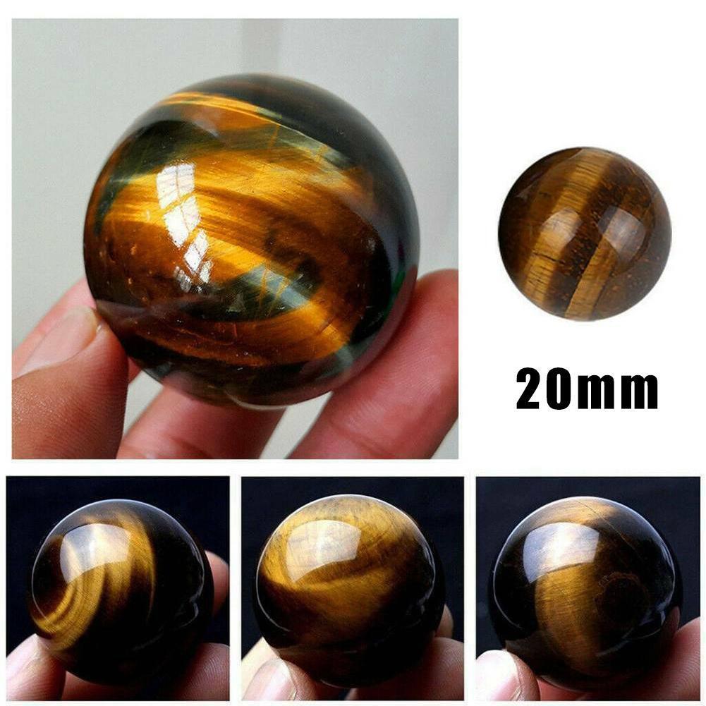 3pcs Natural Healing Stone Rare Tiger Eye Crystal Ball Gemstone Sphere