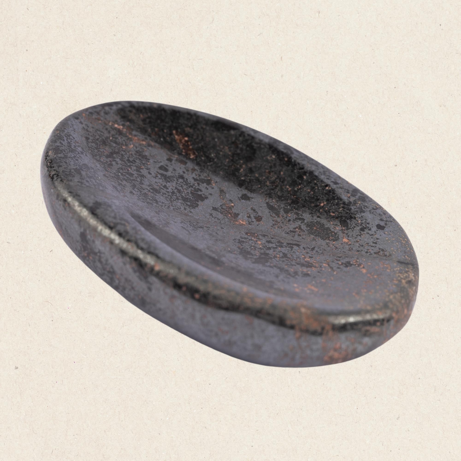 Hematite Worry Stone for Anxiety & Stress Relief, Healing Crystals & Stones