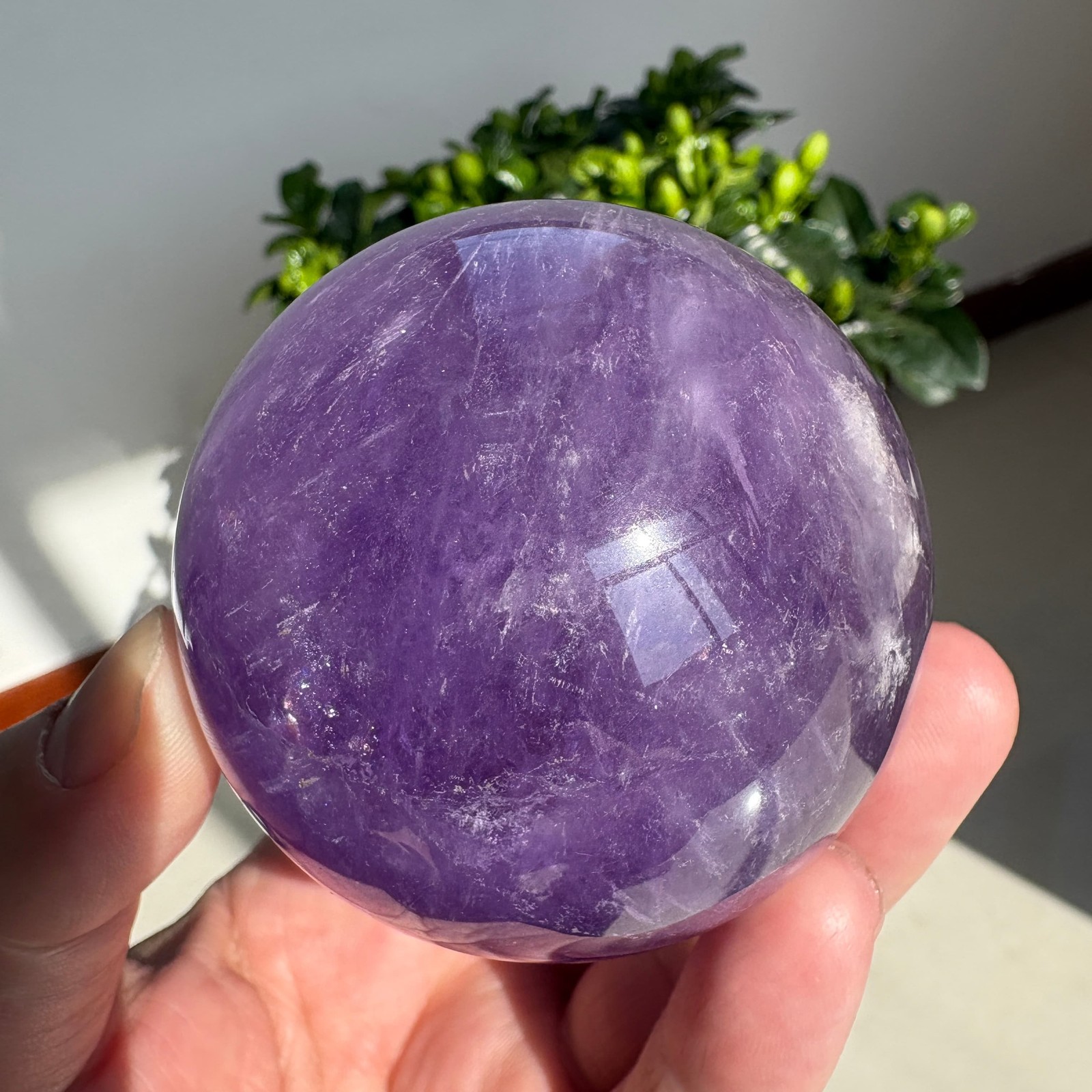 Natural Amethyst Sphere 2.5″ 380 Gram Crystal Ball Healing High Quality