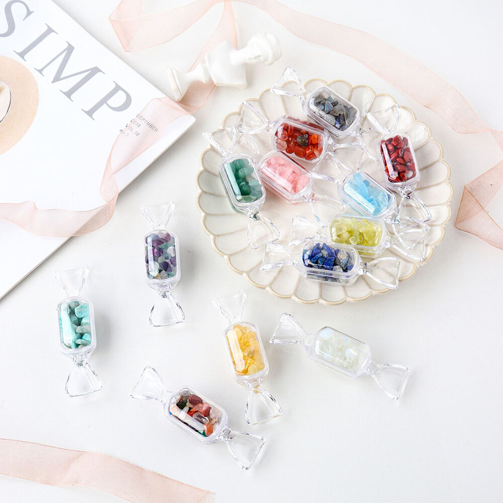 Natural Mini Crystal Chips Semi Tumbled Crushed Gemstone Gravel Healing Reiki