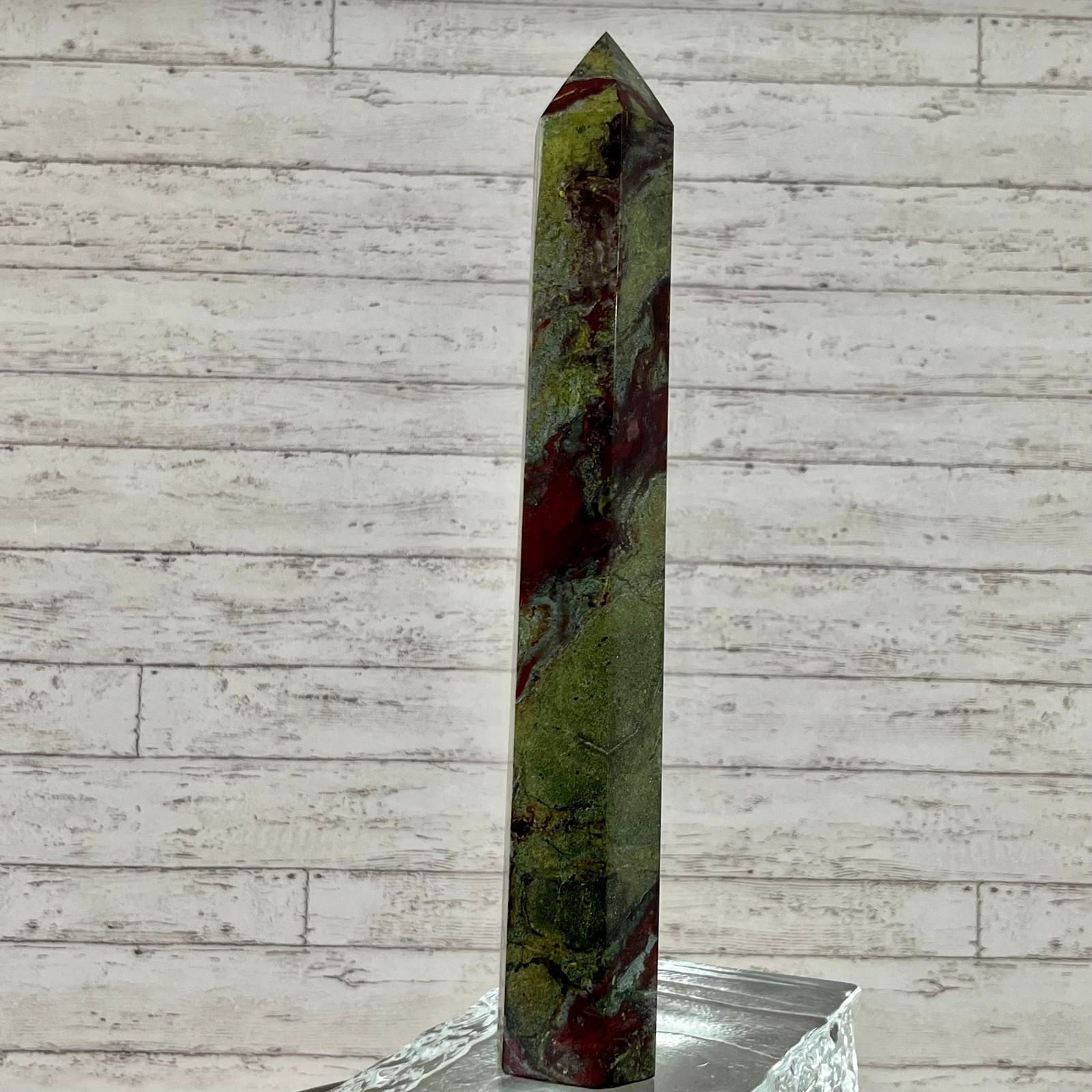 Genuine Bloodstone Crystal Tower Point Unique Spiritual Healing Gift 852 g