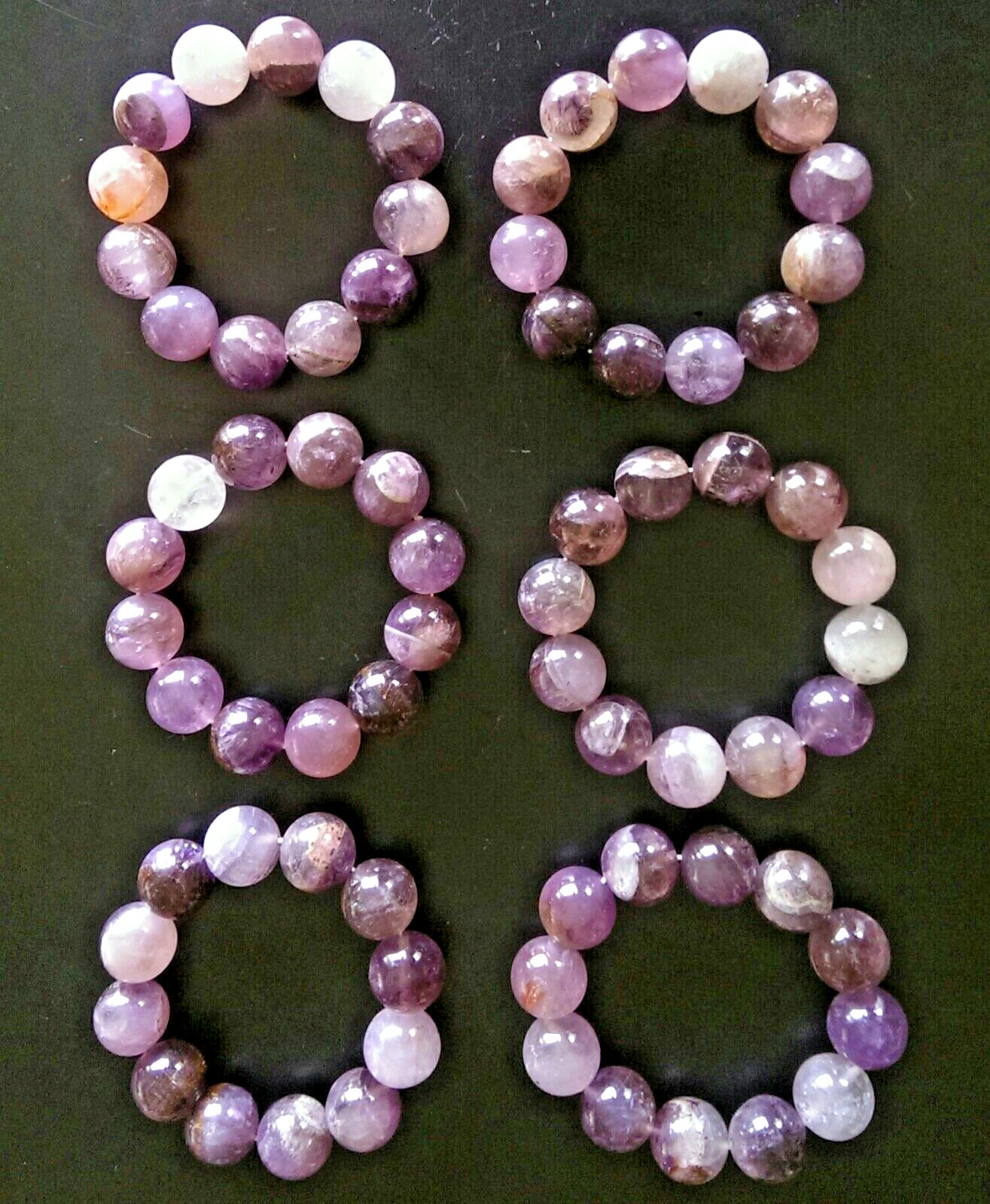 HUGE 16MM AURALITE 23 Crystal Bracelet Cacoxenite Amethyst Quartz Super Seven