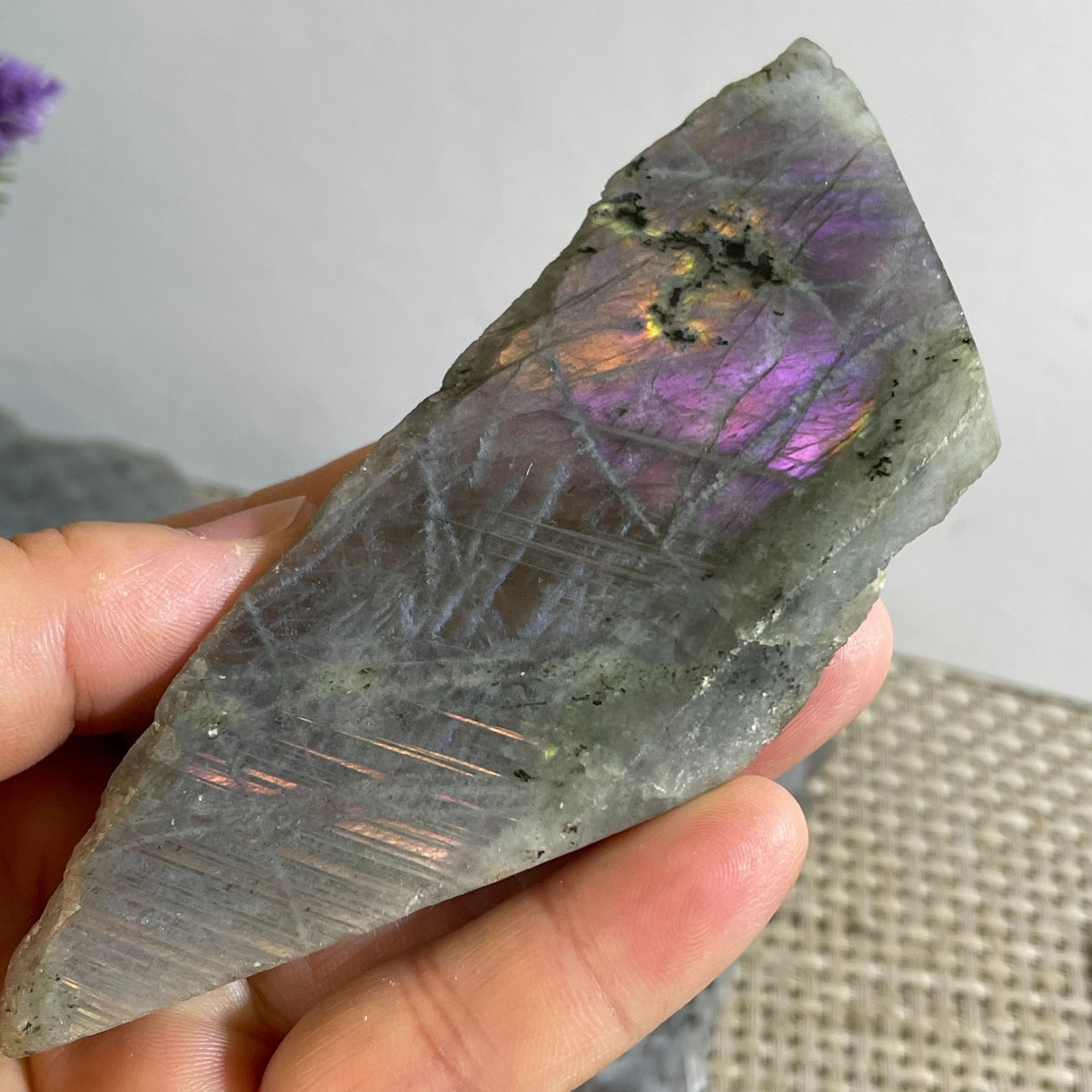 Natural Labradorite Crystal gemstone rough original Specimen 103g