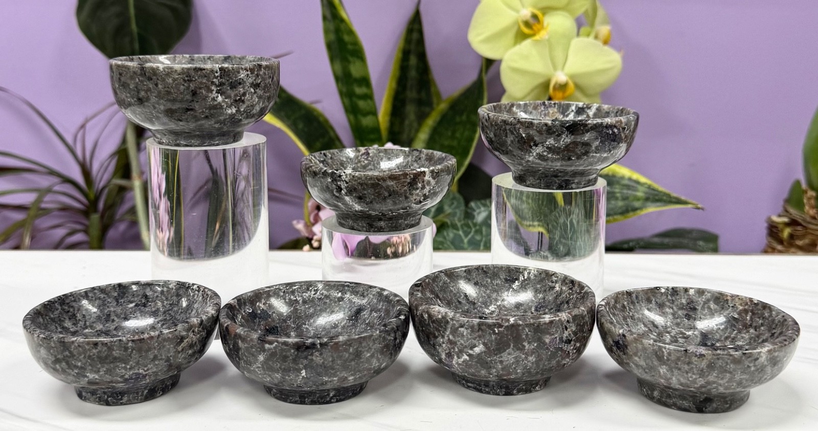 Wholesale 7 Pcs Natural Yooperlite Emberlite Bowls Crystal Healing Energy