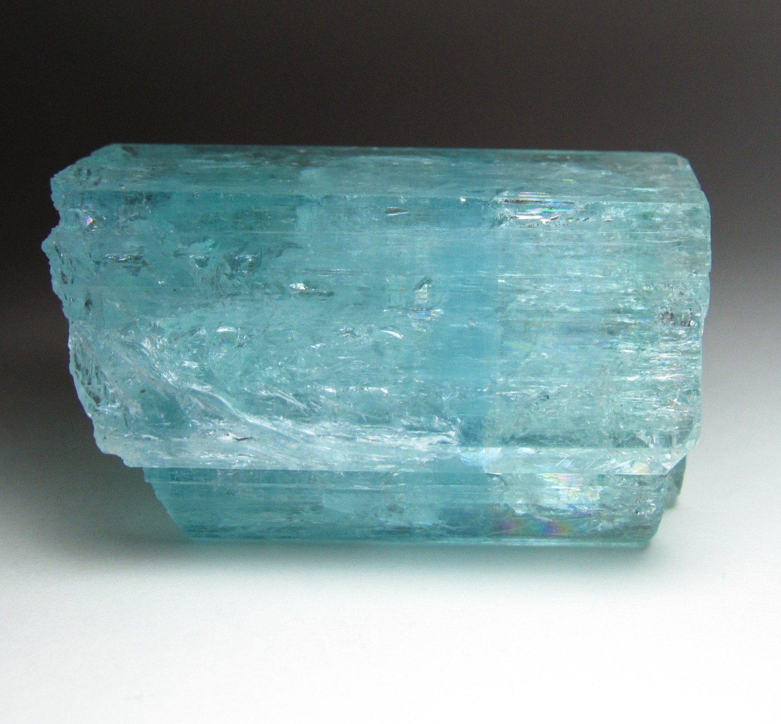MESMERIZING IRIDESCENT AQUA BAND AQUAMARINE BERYL CRYSTAL!!! NIGERIA NEW FIND