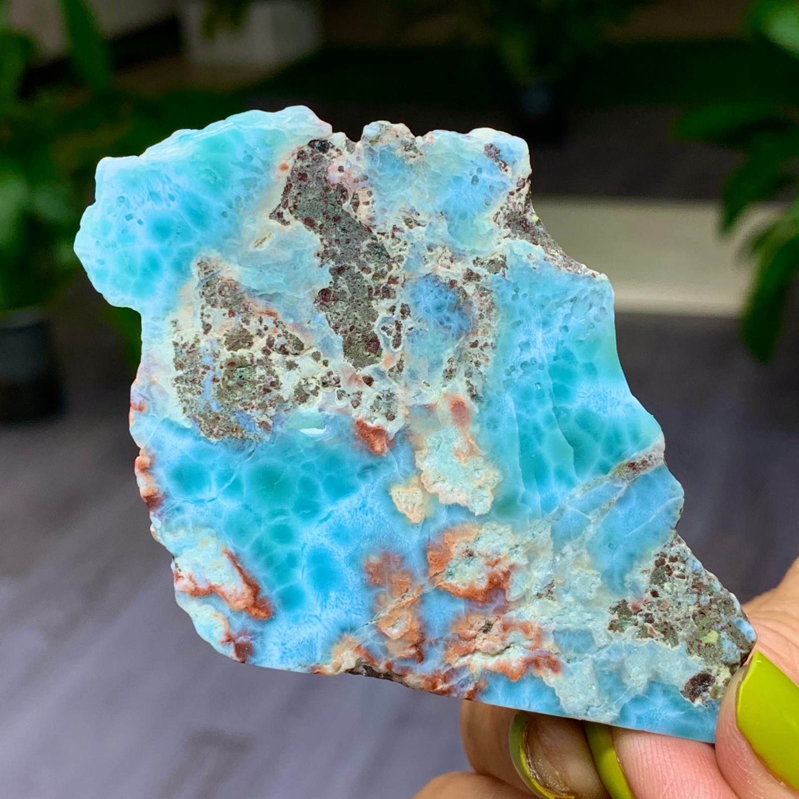 62G Natural larimar/hemimorphite Gorgeous rough raw Crystal Mineral Specimen