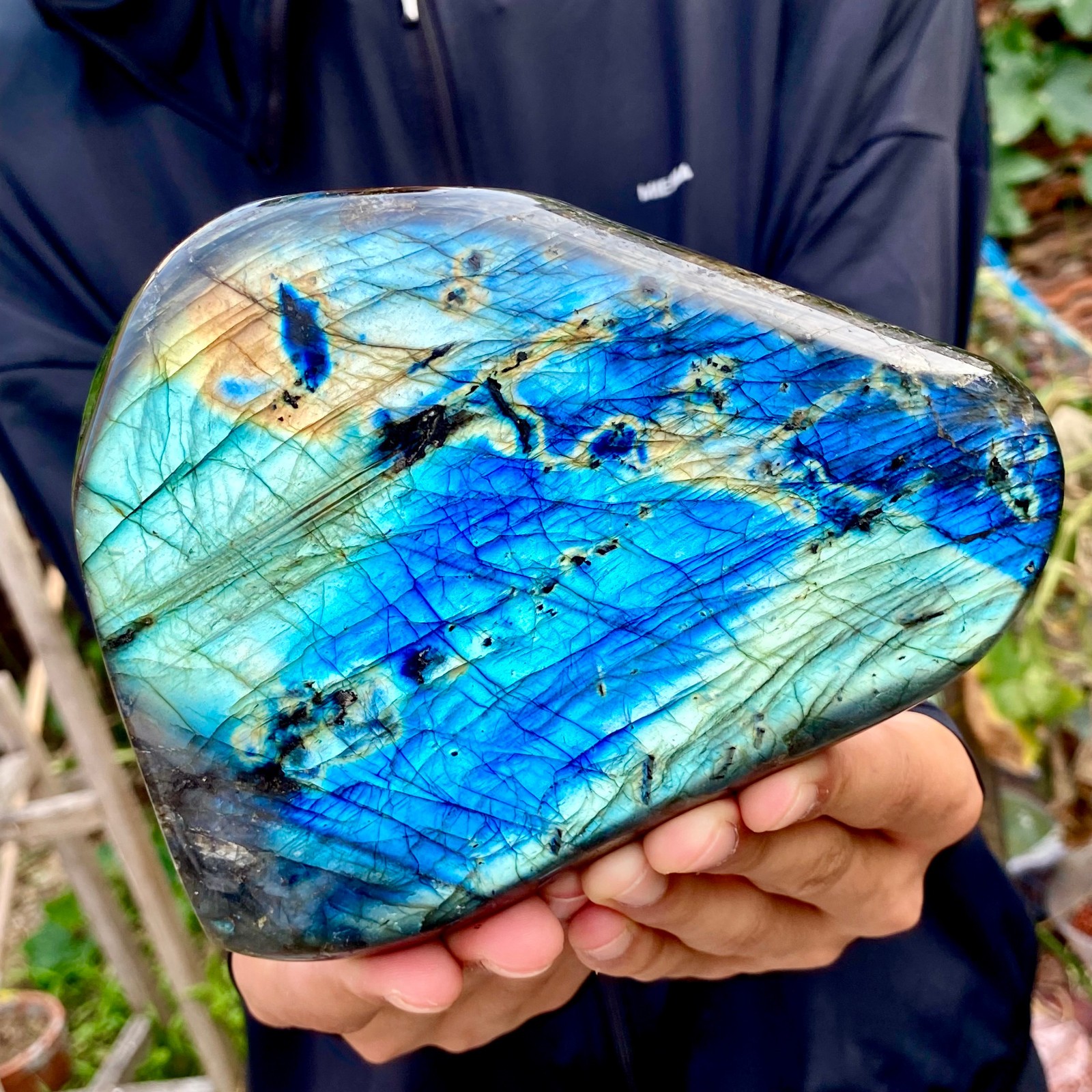 3.2LB Natural Gorgeous Labradorite Quartz Crystal Stone Specimen Healing