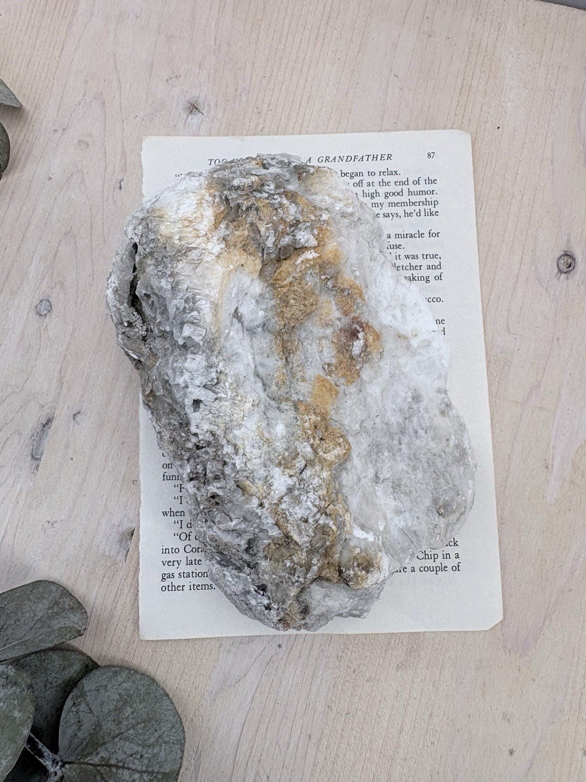 Large Raw Gypsum Stone Chunk w/ Selenite Crystals ~ California Mineral 1 lb.