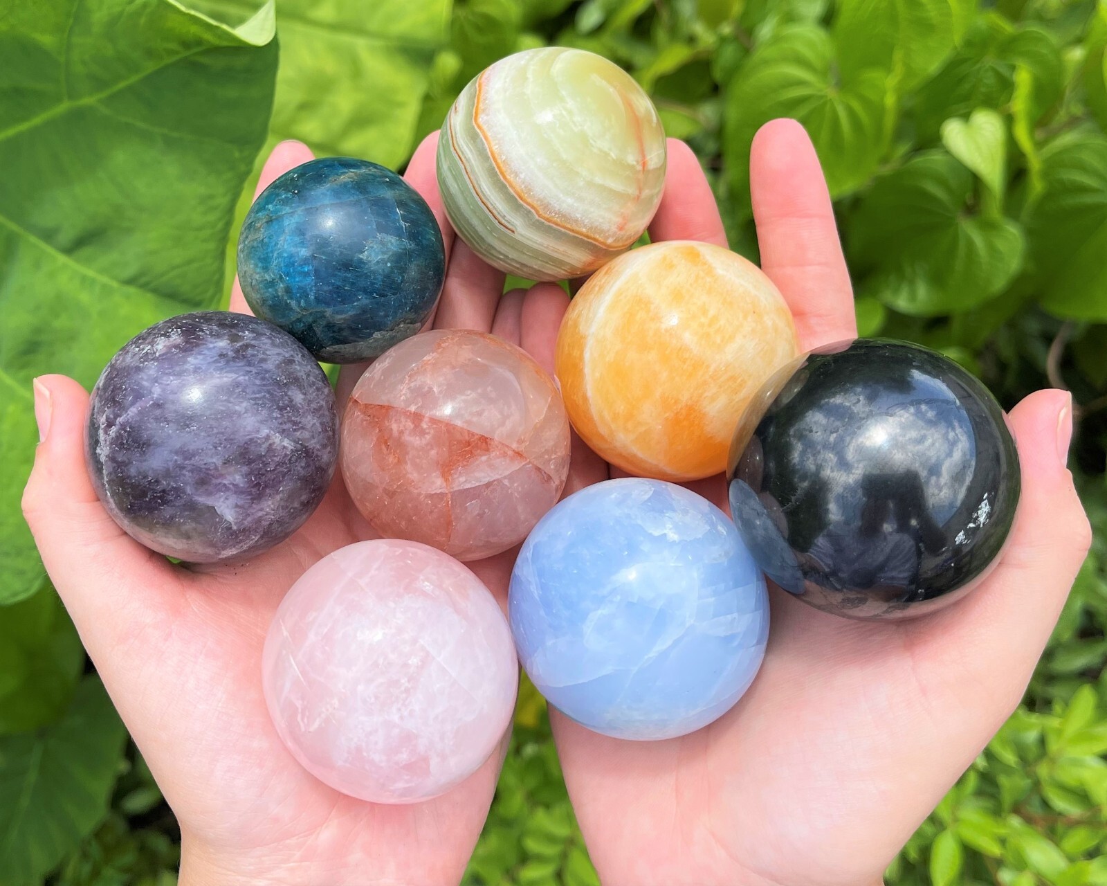 Large Crystal Spheres, 1.5 – 2″ Polished Gemstone Spheres (Natural Crystal Ball)