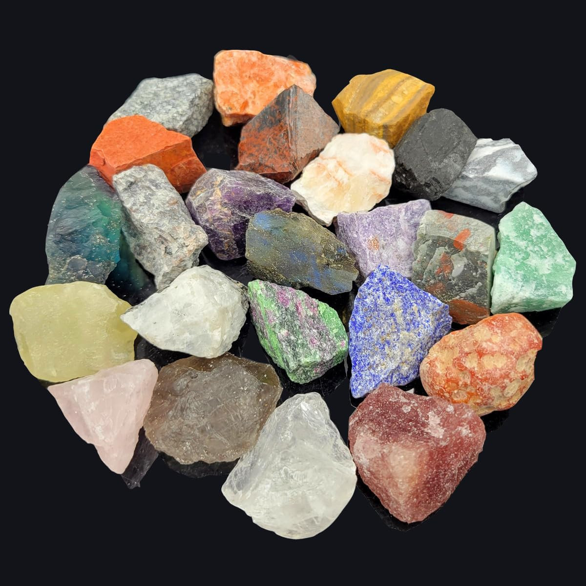 Rock & Mineral Collection Kit for Adults and Kids Natural Rocks for Tumbling Pol