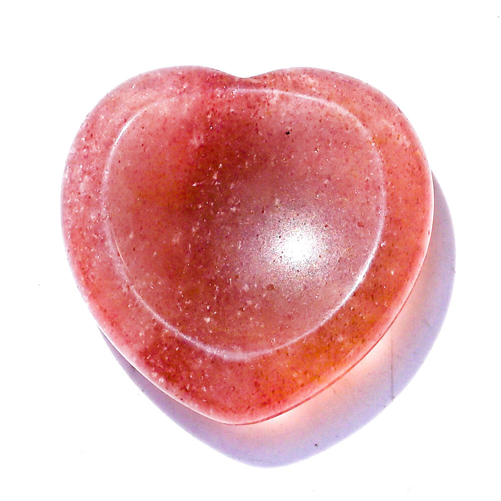 Handcarved Crystal Thumb Worry Stone for Anxiety Reiki Pocket Palm Heart Stone