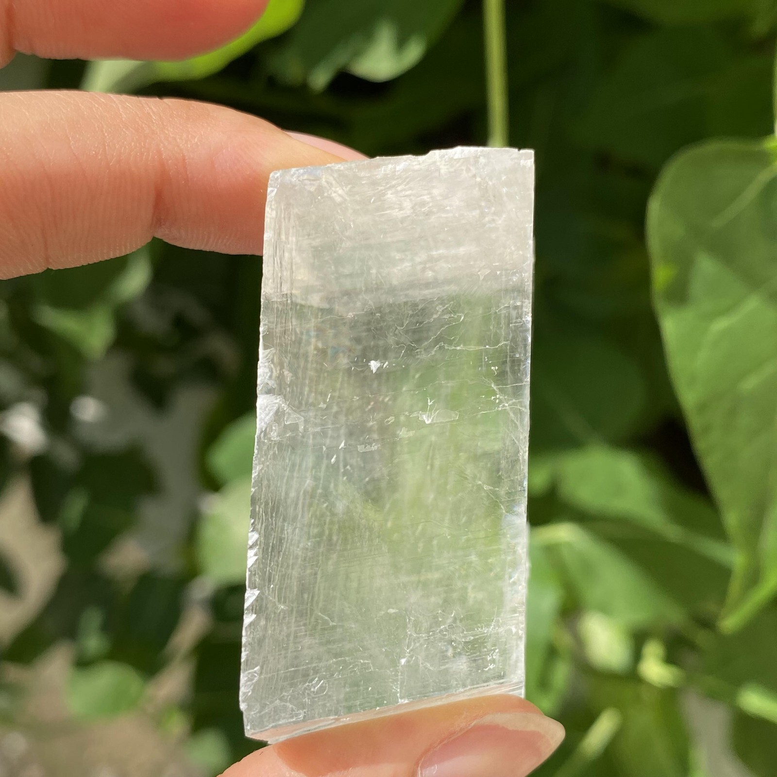 102g Natural Rainbow White Calcite Cube Specimen Crystal Quartz Healing Reiki