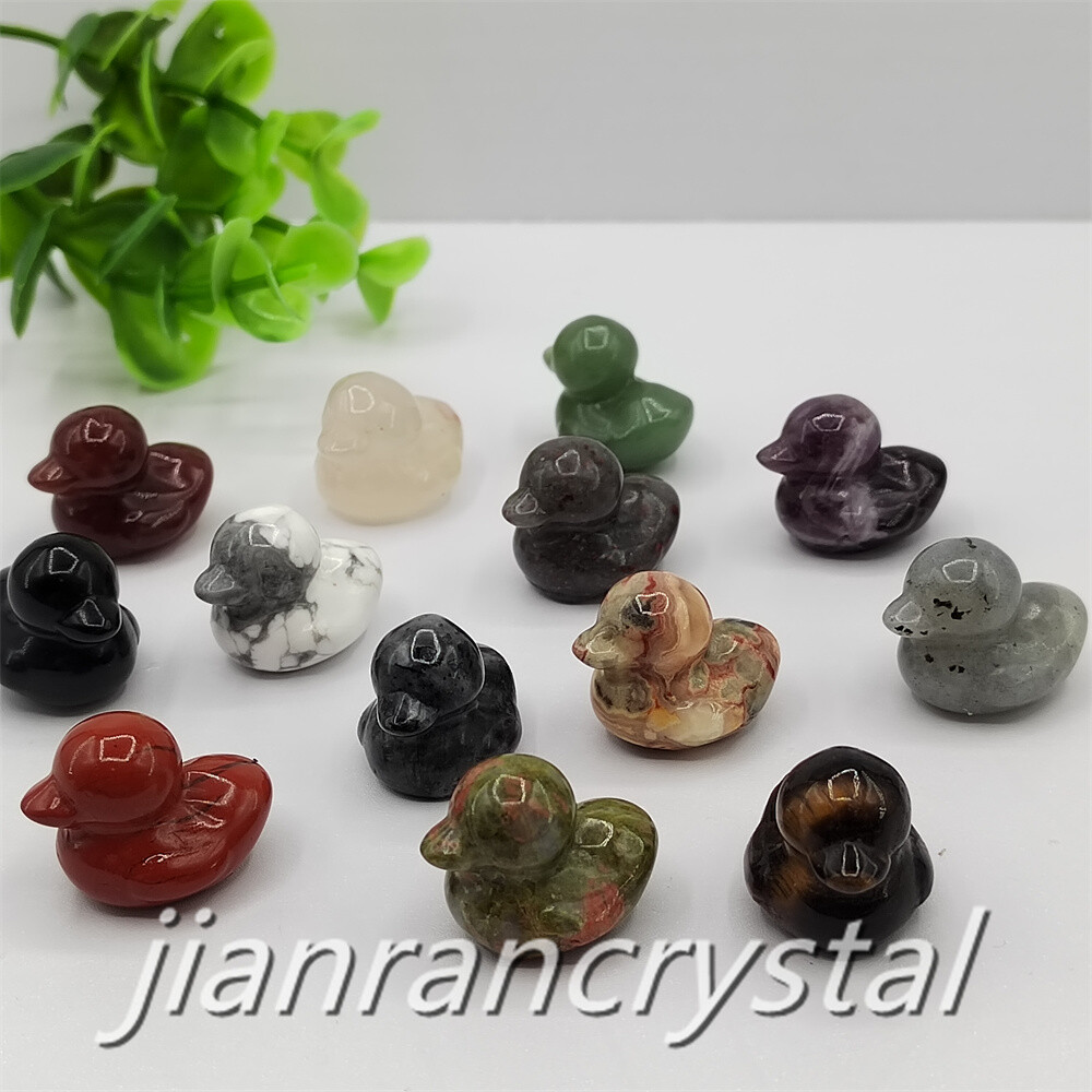 50pcs Mix Natural Quartz Crystal Duck Skull Carved Animal Skull Wholesale
