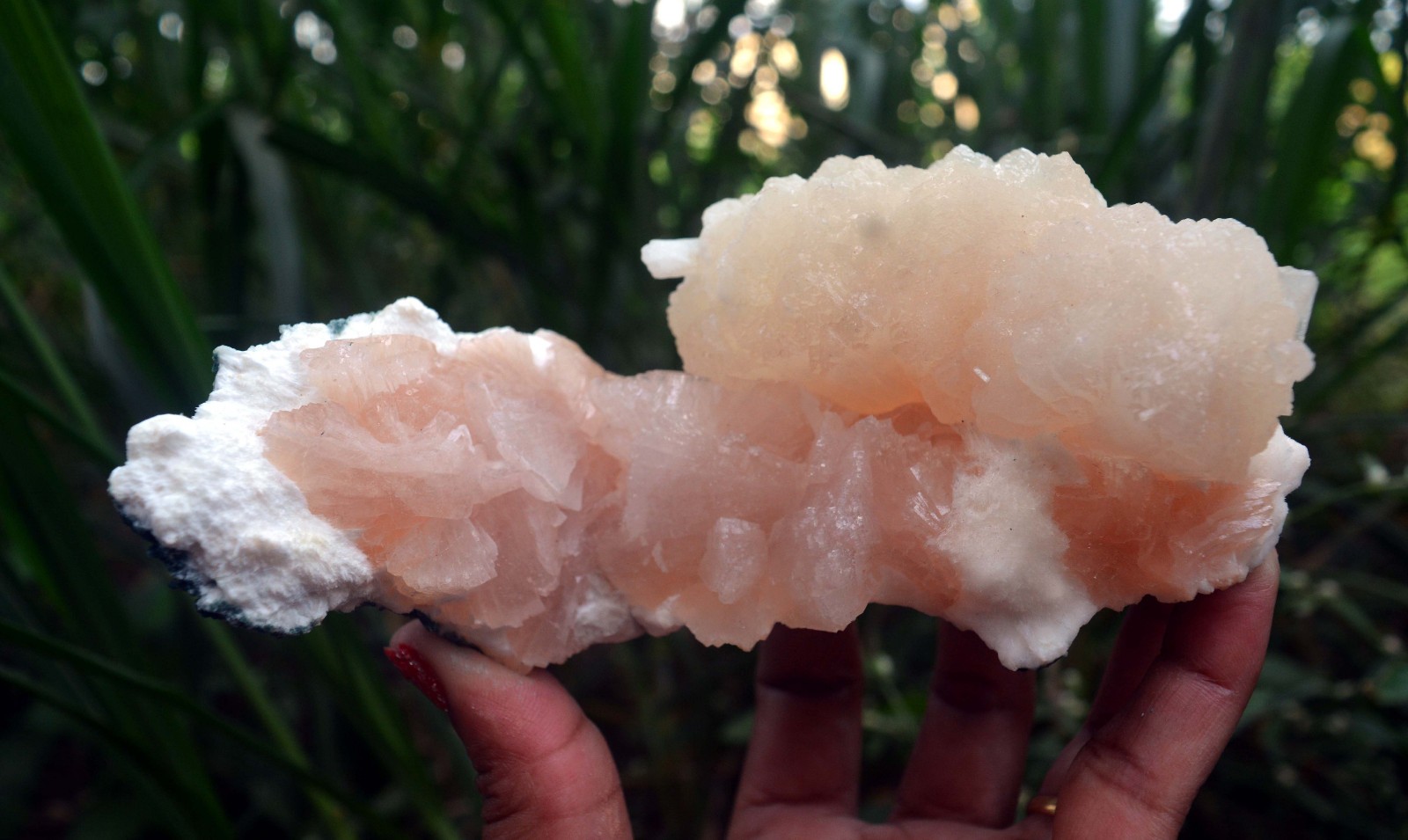 stilbite w/ pink heulandite & matrix minerals specimen a-8