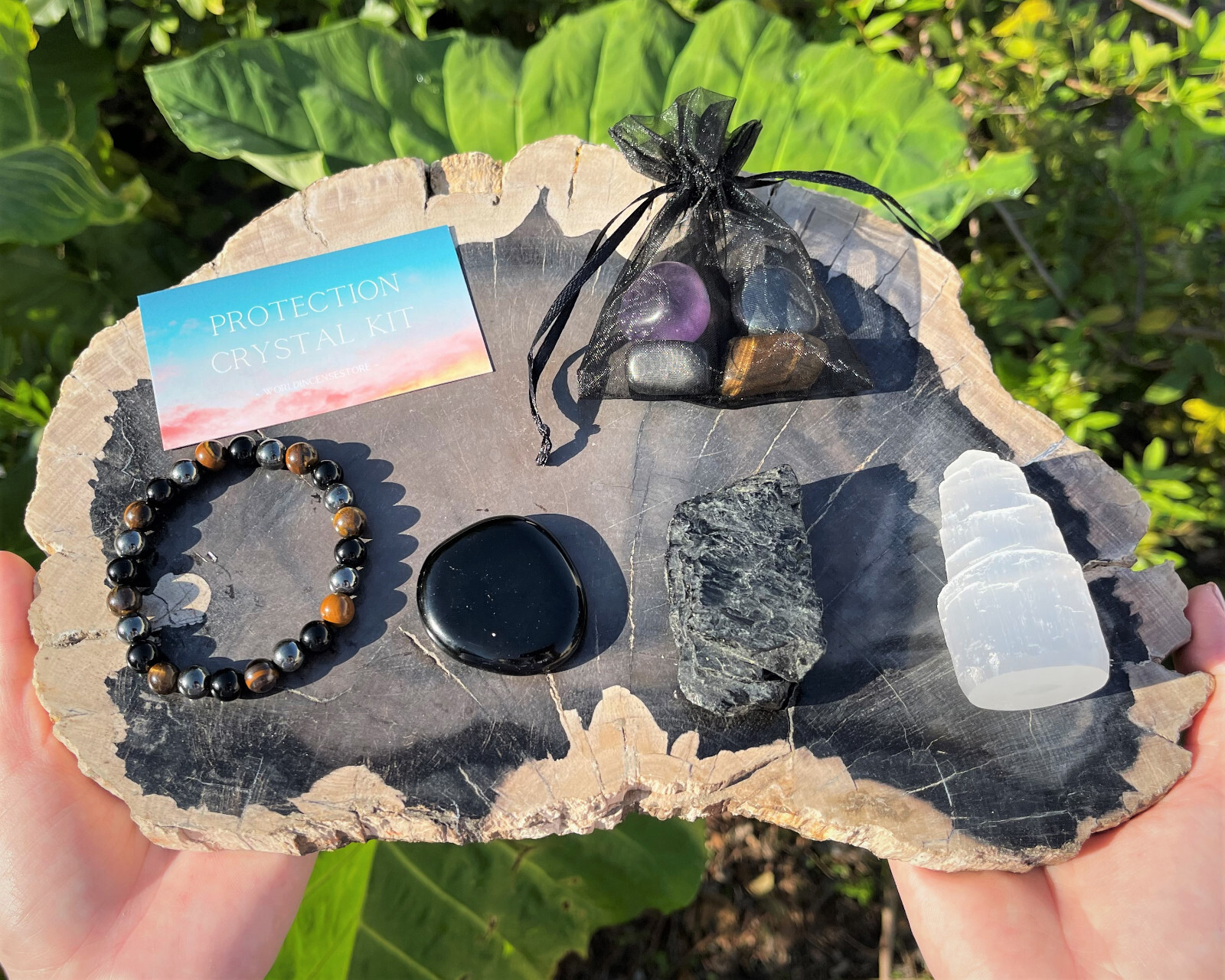 Protection Crystal Gift Box: Assorted Crystals Mix, Bracelet, Towers & More!