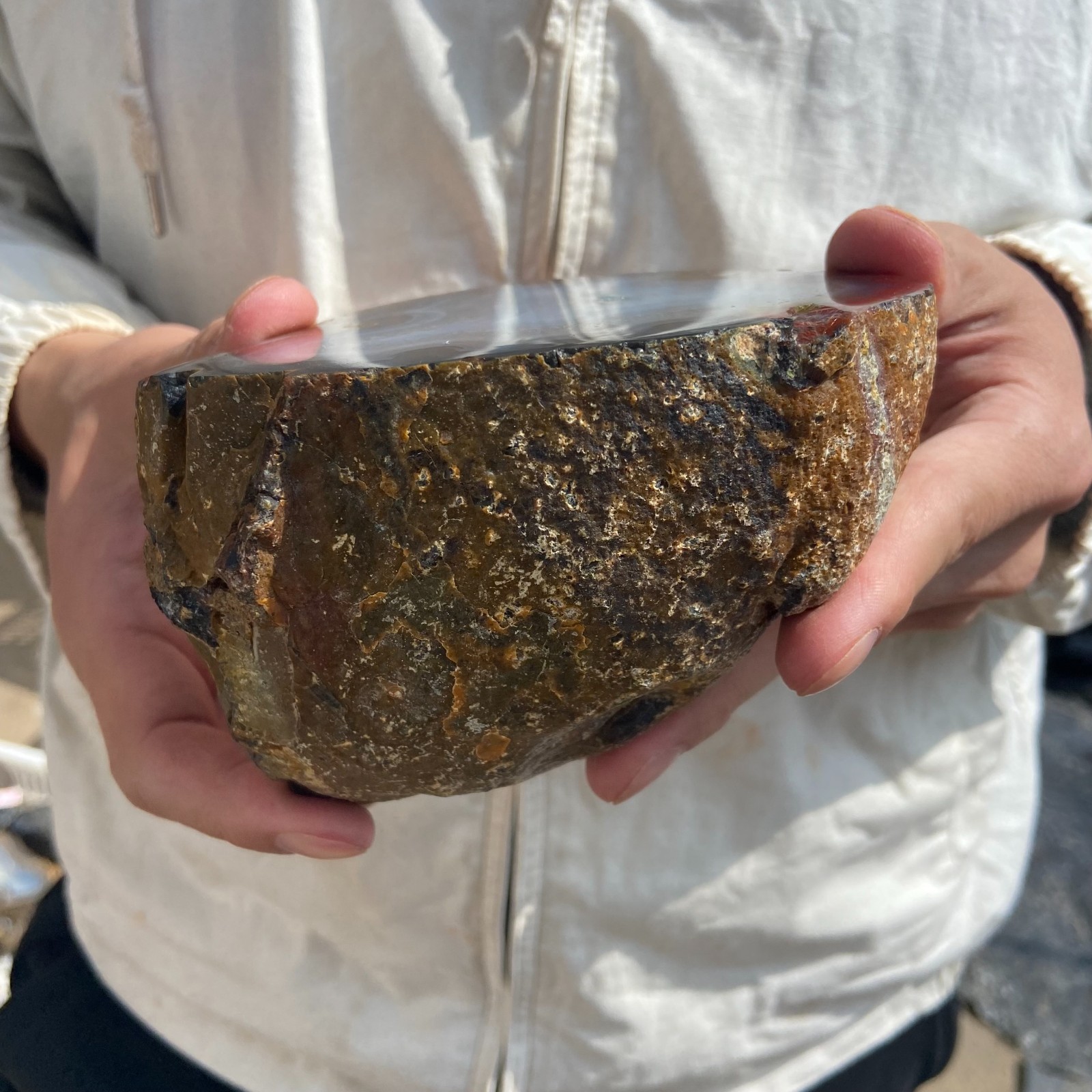 1540G Natural agate Agate Geode Slab/Slice quartz crystal mineral specimen Reiki