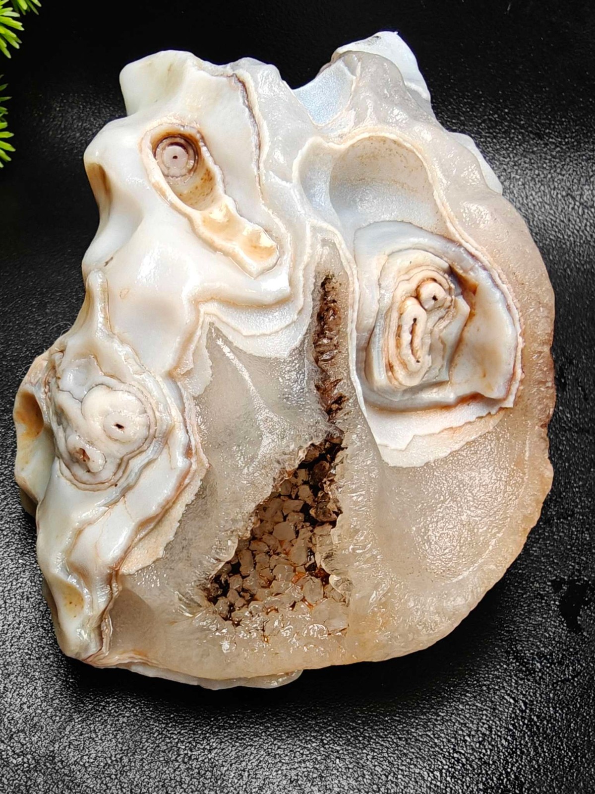 Rare China Inner Mongolia Gobi Eye Agate Stone Specimen 100% Natural Designer