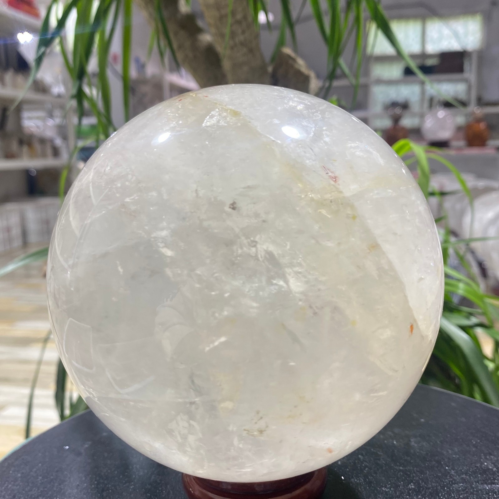 7.05LB white crystal transparent quartz crystal ball Reiki repair