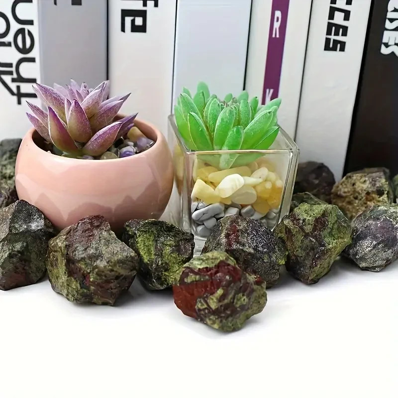 5PCS Raw Dragon Bloodstone Jasper Healing Crystal Rough Rock Specimen Gifts