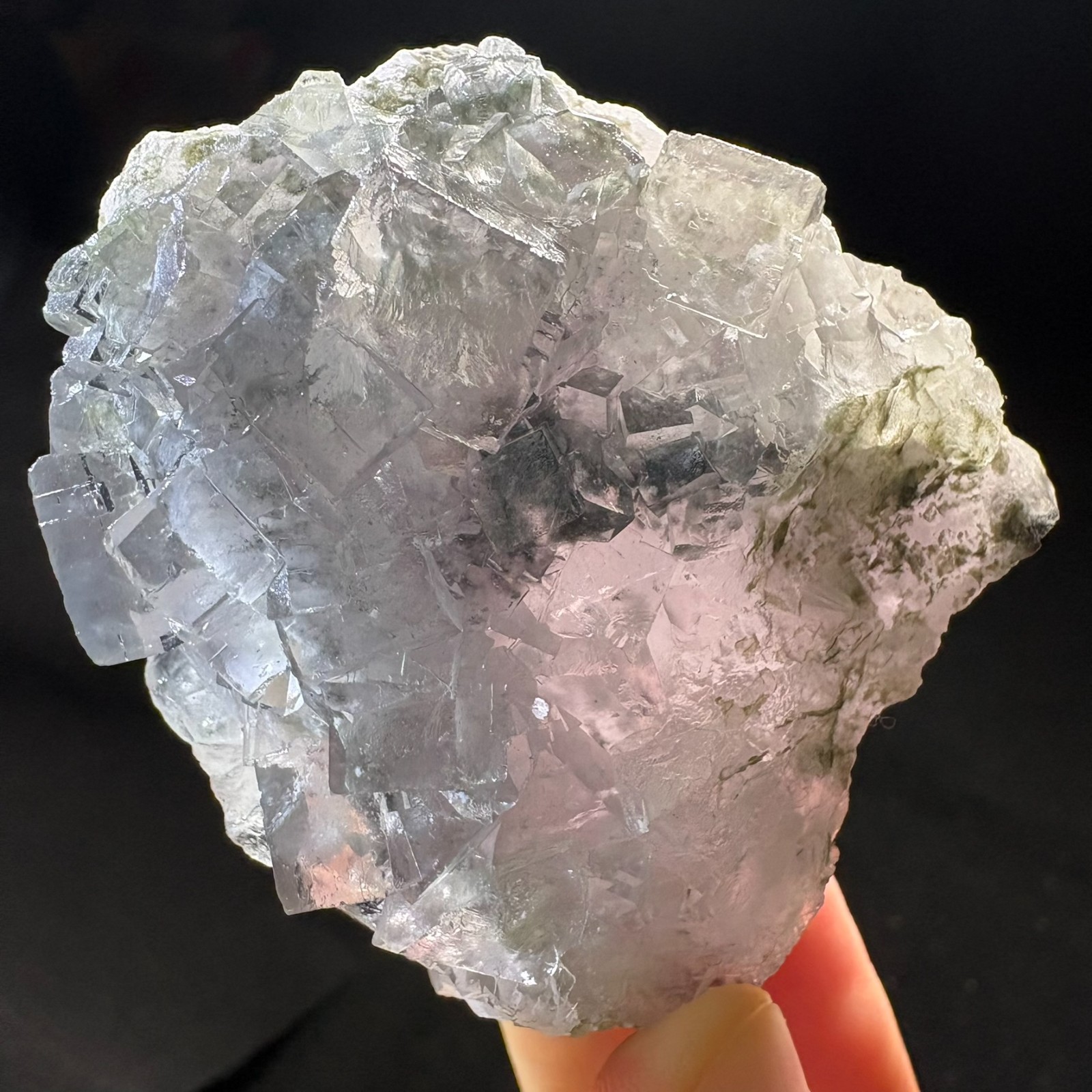 AAA+ Water-Clear Cubic Fluorite Cluster Specimen Natural Crystal Raw Mineral