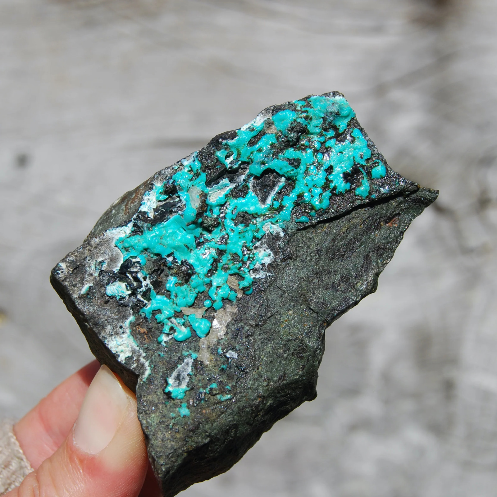 3in 145g Raw Silica Chrysocolla Crystal, Large Natural Rough Chrysocolla Specime