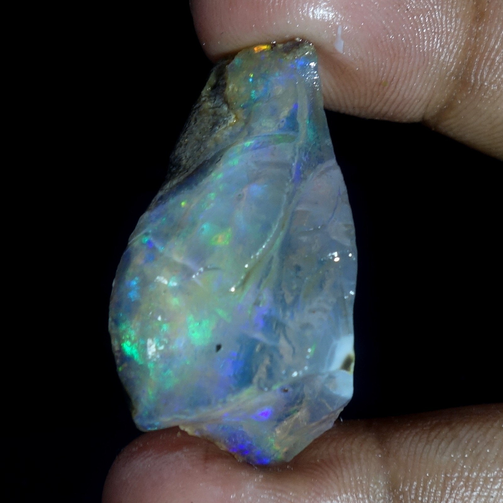 AA+ Ethiopian Oli Opal Rough Entreated Welo Opal Multi Fire Color Flash 54.50Cts